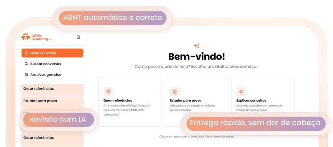 Plataforma Olivia Academy em ação